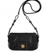 Get of-the-moment style with this modern classic crossbody bag from Marc by Marc Jacobs - Front flap with logo turn-lock closure, tonal stitching, long shoulder strap, gold-tone hardware - Pair with an elevated jeans-and-tee ensemble or a casual cocktail look