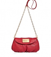 Infuse your favorite looks with instant impact with this bold bag from Marc by Marc Jacobs - Rounded envelope shape, front flap with logo plaque detail, chain and leather detailed long shoulder strap - Perfect for running around town or cocktails with the girls