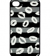 Snap a fun face onto your iPhone with Marc by Marc Jacobs stripey lip print cover - Fits 4G iPhones, logo print at bottom - Stash away in just as bold oversized printed totes