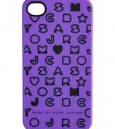 Snap a fun face onto your iPhone with Marc by Marc Jacobs logo covered case - Fits 4G iPhones, allover logo print - Stash away in just as bold oversized printed totes