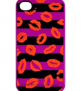 Snap a fun face onto your iPhone with Marc by Marc Jacobs stripey lip print cover - Fits 4G iPhones, logo print at bottom - Stash away in just as bold oversized printed totes