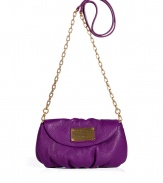 Infuse your favorite looks with instant impact with this bold bag from Marc by Marc Jacobs - Rounded envelope shape, front flap with logo plaque detail, chain and leather detailed long shoulder strap - Perfect for running around town or cocktails with the girls