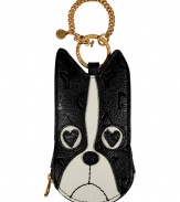 For an ultra cute way to stash away your loose change, opt for Marc by Marc Jacobs cheeky bulldog coin purse - Zip closure, engraved logo key ring, chain-link detail with logo charm and lobster-claw closure for keys - Perfect for staying organized or giving as a fun holiday gift