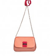 Work a ladylike edge into your spring accessories collection with See by Chlo?s playfully chic tri-color shoulder bag - Flap with logo engraved detail, chain strap with leather handle, inside back wall slot pocket - Sling across a printed dress with just as bright flats