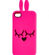 Snap a fun face onto your iPhone with Marc by Marc Jacobs animal print cover - Fits 4G iPhones, oversized ears - Carry alone or stash away into bright leather shoulder bags