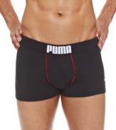 Plain and simple for the guy on the go. These Puma trunks round out your stash of basics.