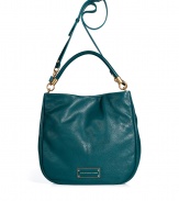 The classic hobo gets a modern redux with this supple leather version from Marc by Marc Jacobs - Classic hobo shape, magnet closure, top carrying handle, convertible shoulder strap, front logo plaque - Wear with an elevated jeans-and-tee ensemble or with a casual cocktail look