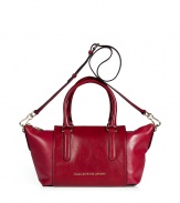 The satchel gets a modern update with this ultra-sleek version from Marc by Marc Jacobs - Medium-sized carryall shape, top zip closure, top carrying handles, convertible shoulder strap, glossy leather - Perfect for everyday use, work, or travel