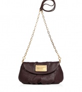 Infuse your favorite looks with instant impact with this bold bag from Marc by Marc Jacobs - Rounded envelope shape, front flap with logo plaque detail, chain and leather detailed long shoulder strap - Perfect for running around town or cocktails with the girls