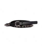 Pull together your look with an edge of rocker-chic attitude with Steffen Schrauts crystal embellished faux-leather belt - Polished buckle - Pair with edgy separates or layer over tailored sheaths