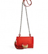 A mini version of the must-have Harper bag, this Diane von Furstenberg crossbody bag will update your cocktail-ready look - Front flap with turn-lock closure, tassel detail, shoulder strap with chain detail, back logo detail - Pair with a flirty frock and heels