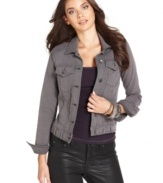 Kut from the Kloth's chic denim jacket features a smart grey wash for an unexpected take on a classic.