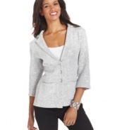 ECI's sequined jacket is ideal for the season ahead--wear for in-office celebrations and to add a sparkling, polished touch to a night on the town!