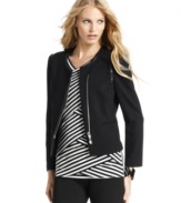 Faux-leather trim and an oversized zipper make this Vince Camuto jacket industrial-chic. (Clearance)