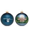 Spring comes early to Old Main in this hand-painted Christmas ornament, glistening in Penn State blue. A smart gift for students past and present.