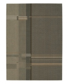 The Calvin Klein Loom Select Rug Collection offers a modern design approach to floor coverings with an emphasis on distinct colors and subtle textures. Woven in plush wool with refined accents of hand carving, these rugs provide a dense and luxurious texture, while a soft patina imbues each carpet with distinct depth and design distinction. Features a series of different sized vertical panels in neutral earthtone colors layered over with three sets of horizontal stripes. The result is a modern design with an abstract feel that will fit easily into any room in your home.