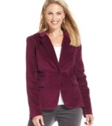 Suit up in Charter Club's gorgeous velvet blazer. Perfect for casual days, too!