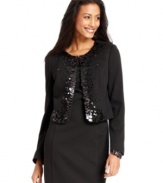 Charter Club's sequin jacket is the perfect companion to the little black dress.