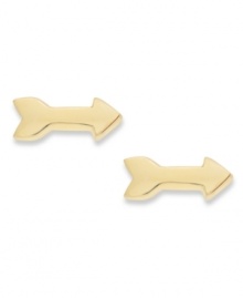 Get the point. Studio Silver's arrow stud earrings are set in 18k gold over sterling silver for a fashion-forward statement. Approximate width: 1/4 inch.