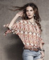 A southwestern-inspired print adds a free-spirited flair to this Andrew Charles top -- perfect for a casual, boho look!