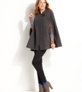 Fall's hottest outerwear piece, this Kensie cape makes a statement while keeping you stylishly warm!