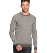 Stripes on this Alfani BLACK sweater add a timeless touch to any cool-weather outfit.