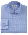 Crafted in a mini gingham check, this slim fit shirt from Calvin Klein STEEL is the right choice for the modern man.