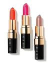 These three limited edition shades of Bobbi Brown lip color are part of Bobbi's Neons & Nudes Collection. Atomic Orange, Neon Pink and Uber Beige can add a pop of vibrant color, or create a neutral lip to offset a bright eye.