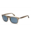 Persol is known for its impeccable fit and incredible clarity. The brand's Meflecto temples offer a secure fit, while crystal-tempered lenses provide protection with distortion-free vision. This tan square style is the epitome of stylishness from the Italian brand. These sunglasses feature blue, photochromic polarized lenses which provide clear vision while blocking glare and adapting to any type of light, indoors and out.