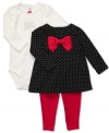 She'll be the shining star of the room in any combination of this bodysuit, tunic and pant set from Carter's.