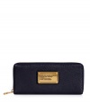 Stash away your most precious essentials in Marc by Marc Jacobs slim leather zip-around wallet, complete with an eye-catching logo plaque for a chic, covetable finish - Two inside sections with a zippered sectional coin pocket - Perfect for finishing sophisticated daytime looks