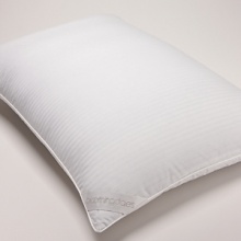 Premium pillows filled with the finest European goose down for the luxury you expect from Bloomingdale's. Finely covered with a 260-thread count Ecru Egyptian cotton, German milled damask. Choose Soft for stomach sleepers, Medium for back sleepers and Firm for side sleepers. Made in USA of imported fabric and fill. This item cannot be gift wrapped.