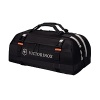 This Victorinox duffle bag offers two ways to travel: a removable, adjustable padded shoulder strap, or adjustable backpack straps for heavier loads. Center zip pocket leads to a spacious main packing area that features a mesh zippered pocket. Exterior zip pocket. Lockable YKK racquet coil zippers.