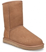 The signature pull-on boot from UGG® in soft sheepskin with suede heel guard.