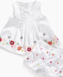 Flower power. She'll be a sweet sight in this lovely tunic and short set from First Impressions.