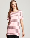 In lightweight linen, this striped top from Burberry Brit is a cheerful warm-weather option.