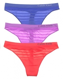 A basic thong with tonal stripe detail in fun fashion colors!