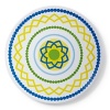 Add salad to your backyard menu and serve it on this ornate and colorful plate, crafted in melamine for versatile outdoor dining.