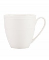 Elegance comes easy with this mug from kate spade new york's Fair Harbor white dinnerware. Durable stoneware in a milky white hue is half glazed, half matte and totally timeless.