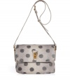 With a cool fusion of dots and lizard print, the crossbody bag gets a punchy remix with this PVC version from Marc by Marc Jacobs - Classic flap-over shape, turnlock closure, belted shoulder strap, inside zippered back wall pocket, 2 front wall slot pockets - Wear with an elevated jeans-and-tee ensemble or with a casual cocktail look