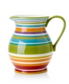 Covered in festive stripes, the Striped pitcher from Clay Art pours iced tea or margaritas with a double dose of color and style, all in dishwasher-safe earthenware.