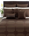 Get squared away in modern style with Hotel Collection's Meridian Sepia quilted sham, featuring a unique grid design and lustrous finish. Zipper closure.