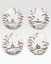 A winsome yet modern plate set features age-old decorative techniques in fine stoneware, lending a dash of adventure to any culinary creation. From the Country Estate CollectionSet of 4Ceramic stonewareEach, 6½ diam.Dishwasher- & microwave-safeImported