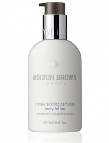 Refresh and rehydrate the skin. Whether it's a daily commute or long-haul flight, acclimatise after your journey with this rebalancing body lotion. Your senses will feel soothed while your skin is smoothed and moisturized. 6.6 oz. 