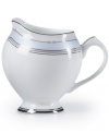 It'll be just as you pictured it with the Dreamscape creamer from Mikasa. Platinum-banded bone china replete with soft colors and geometric detail offers a look of distinct, effortless elegance.