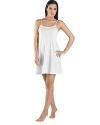 Sleep soundly in this basic spaghetti strap chemise from Hanro.