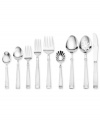 It's all here! Prepare for a feast with the vast and versatile Palisade Frost flatware set. A simple, timeless design featuring engraved lines in smooth handles defines service for 16, plus extra serving pieces.