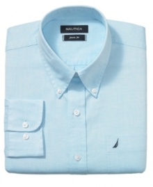 Spend less time getting dressed. This Nautica shirt from is the classic you'll reach for again and again.