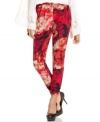 Wearable art: a flood of rich hues turns XOXO's floral-print harem pants into a chic statement piece.