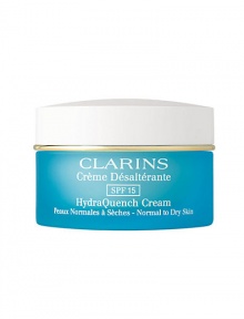 An ultra-moisturizing cream that is quickly absorbed for instant hydration, radiance and SPF 15 protection. Ensures balanced hydration and preserve skin's freshness all day long. Recreates skin's perfect climate, ensuring unrivaled radiance. SPF 15 protects skin against harmful effects of sun damage and shields skin from effects of pollution. Allergy tested. Non-comedogenic. 1.7 oz. 